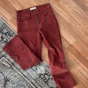 Corduroy flood pants